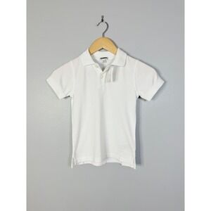 J.Crew CrewCuts Kids' washed piqué polo shirt White XS‎ 4-5